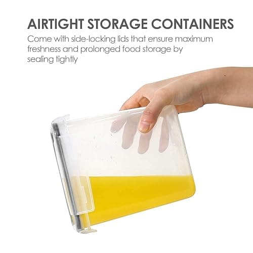 Airtight Food Storage Containers with Lids, Vtopmart 24 pcs Plastic Kitchen and Pantry Organization Canisters for Cereal, Dry Food, Flour and Sugar, BPA Free, Includes 24 Labels，Black thumbnail 4