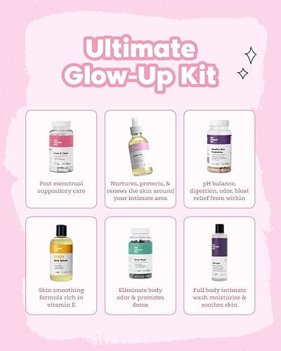 Her Fantasy Box | Ultimate Glow-Up Kit | Probiotics, Chlorophyll Capsules, Suppositories, Body Oil, Yoni Oil & pH Shower Gel – Detox, Hydration & Feminine Wellness Bundle thumbnail 2