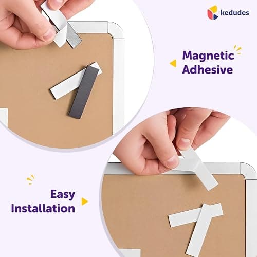 Kedudes Magnetic 8.5’’ x 11’’ Small Dry Erase Whiteboard - Includes 6 Magnetic Dry Erase Markers, Assorted Colors - Small Board for Fridge, Locker, Office, Classroom, Dorm Room thumbnail 4