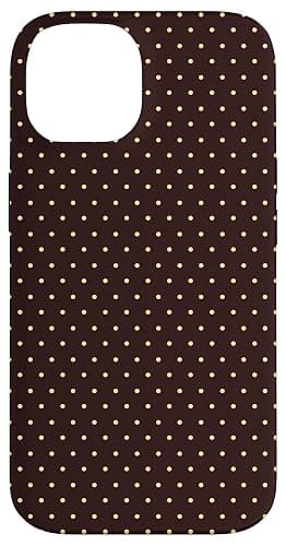 Butter Yellow Brown Tiny Polka Dot Boho Vintage Aesthetic Case for iPhone 14 - Image 1