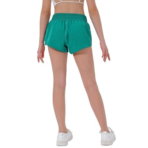 Aurefin Girls Athletic Shorts, Lightweight Running Shorts for Teen Girls Kids Sports Active Short with Zip Pocket and Elastic thumbnail 3