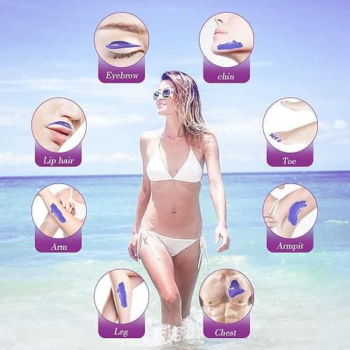 Wax Warmer Full Kit,Wax Heater Hair Removal Kit with Adjustable Temperature,with 4 Different Flavor Hard Wax Beans and 20 Wax Applicator Sticks,Painless at Home Wax Warme Hair Removal thumbnail 2