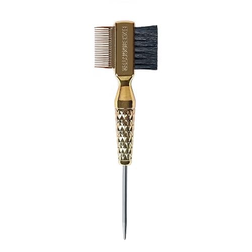 STYLE FACTOR EDGE BOOSTER® Mini Hammer Brush Travel Size | Baby Hair Brush & Double-Sided Edge Control Comb with Boar Bristles | Pintail for Precision Styling | Travel Brush for Edges & Baby Hair - Image 1