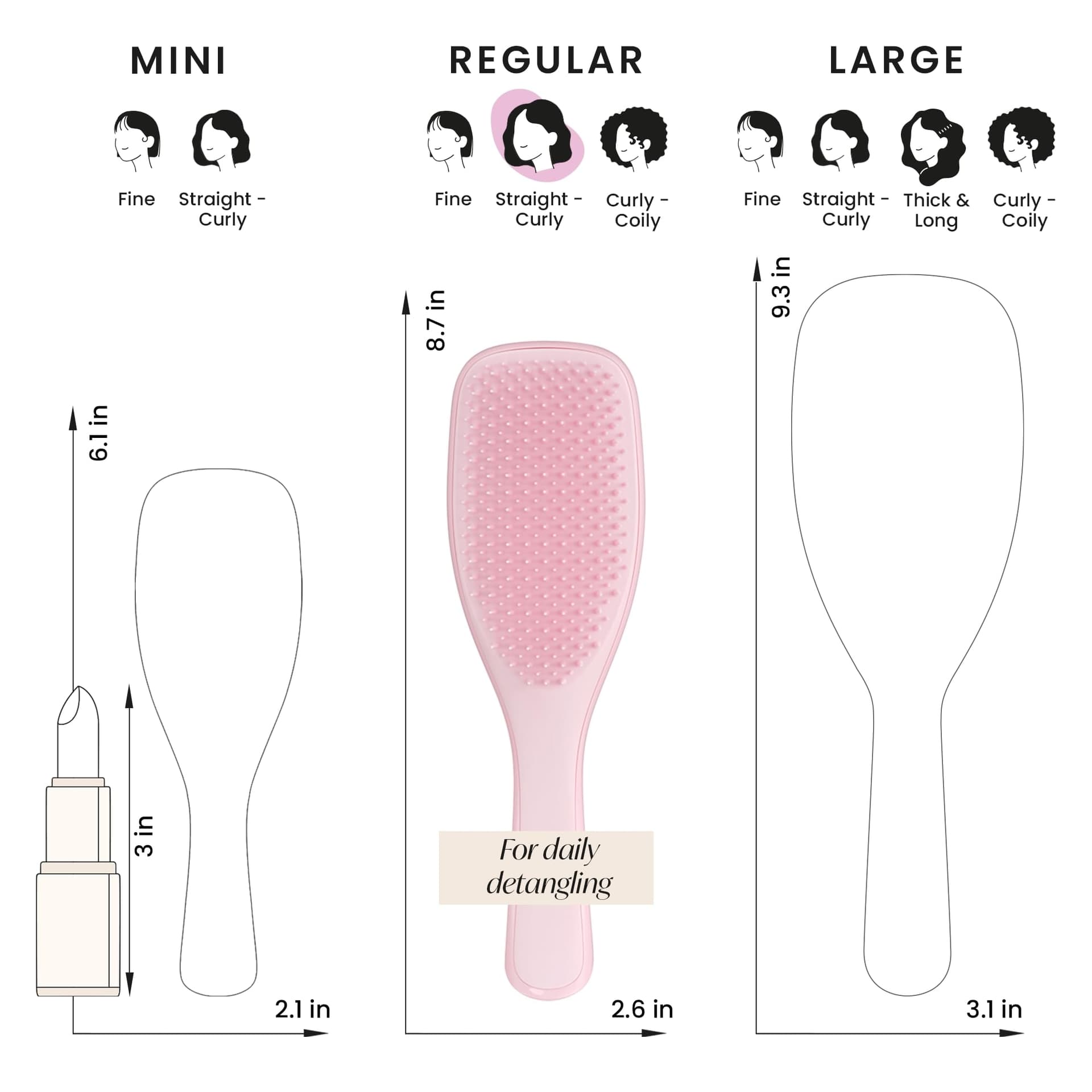Tangle Teezer Wet Detangler Hairbrush - Millennial Pink thumbnail 7