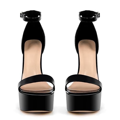 VERISSON Women's Studded Rivets Platform Heels Stiletto High Heel Ankle Strap Heeled Sandals for Women Party Dress Prom Shoes thumbnail 6