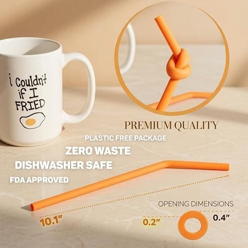 15 FITS ALL TUMBLERS STRAWS - Reusable Silicone Straws for 30 and 20 oz Yeti - Flexible Easy to Clean + 2 Cleaning Brushes - BPA Free, No Rubber Taste Drinking - Best Value for Money Pack thumbnail 6