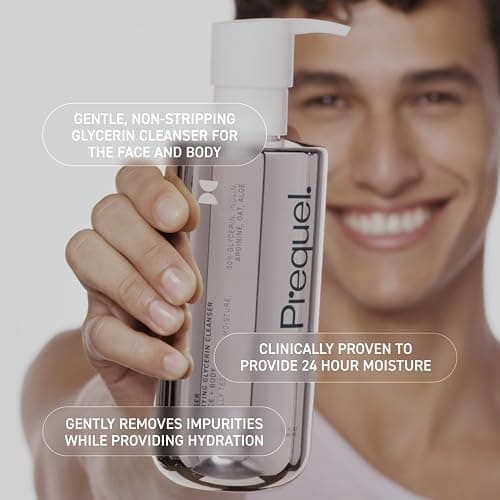 Prequel Skin Gleanser, Moisturizing Glycerin Face Wash, Professional Strength Face Cleanser for Women, Unscented Sensitive and Dry Skin Face Wash Pump Bottles - 6.75 fluid ounce (Pack of 2) thumbnail 7