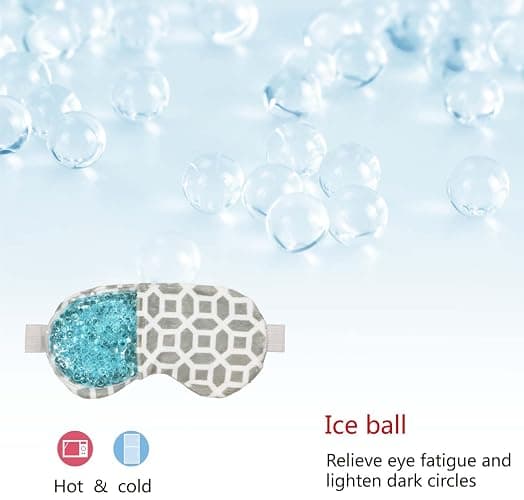 2 in 1 Heated/Ice Eye Mask Moist Heat Eye Mask Lavender & Flaxseed Sinus Pillow Microwavable for Dry Eye,Styes,Sinus Pain,Headache,Migraine,Puffy or Swollen Eyes Irritated and Inflamed Eyelid Bumps thumbnail 5
