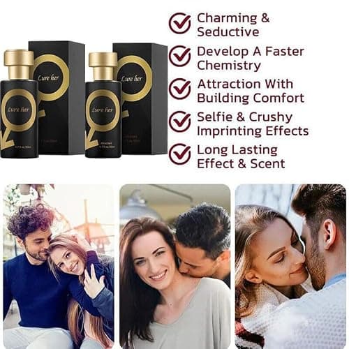 VeniCare Golden Lure Bundle – Men’s Cologne & Women’s Perfume 1.7 Fl Oz Each, Seductive “Lure Her & Lure Him” Fragrances for Modern Confident Couples thumbnail 2