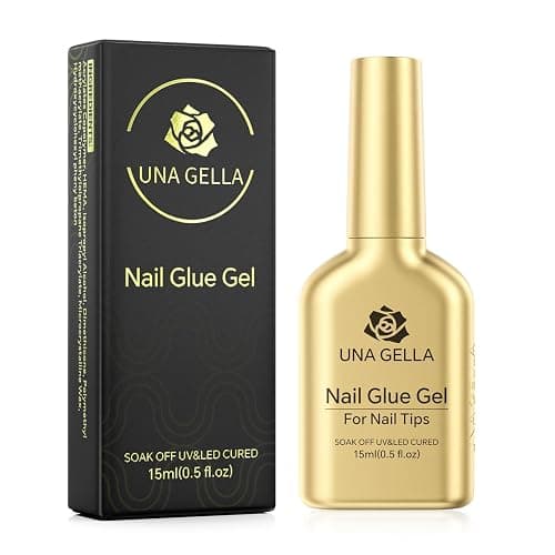 UNA GELLA 6 in 1 Gel Nail Glue for Clear Acrylic Nails Tips, 15ml UV Nail Glue Long Lasting Super Strong Brush for Base Coat, Clear Fake Nails, and Soft Gel Tips Lamp Curing Required thumbnail 9