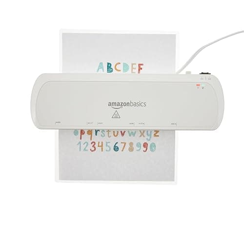 Amazon Basics 9 inch Thermal Laminator Machine for Documents and Photos, Easy to Use for Home Office or School, White thumbnail 3