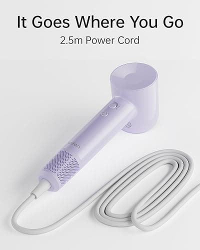 Laifen SE Lite Hair Dryer, Negative Ionic Blow Dryer with 100,000 RPM Brushless Motor for Fast Drying, High-Speed Low Noise Thermo-Control Hair Dryer with Lightweight Design and 2 Nozzles thumbnail 8