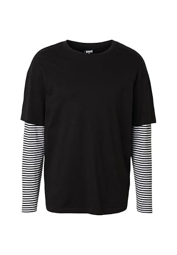 Urban Classics Men's Longsleeve T-Shirt Oversized Double Layer Striped Ls Tee T-Shirt - Image 1