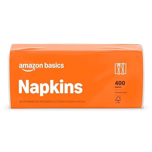 Amazon Basics Everyday Paper Napkins, 400 Count - Image 1