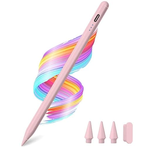 Stylus Pen for Apple iPad A16/11th 2026-2018 iPad Pencil A16/11/10/9/8/7/6,Air 11"/13"M4/M3/M2/5th-3rd,Pro 13"/12.9"/11"/M5/M4,Mini A17 Pro/6/5 Stylus Palm Rejection Tilt Sensitivity Fast Charge-Pink - Image 1