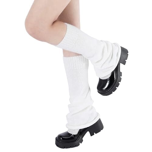 American Trends Leg Warmers Y2k Kawaii Black White Cute Leg Warmers Y2k Goth accessories for Women Girls 80s Party Sports thumbnail 3
