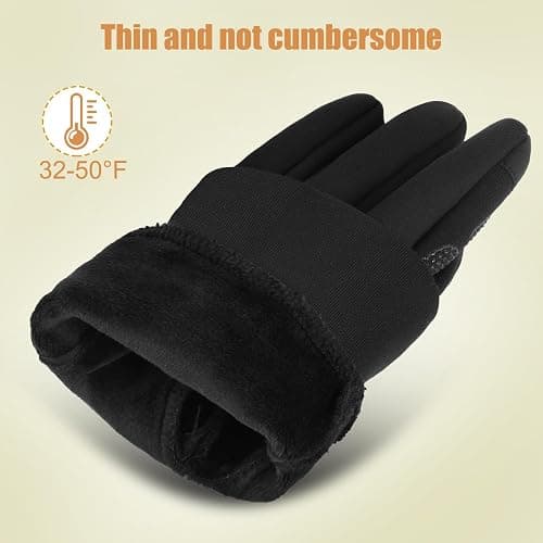 ihuan Winter Warm Running Gloves Women Men, Super Sensitive Touch Screen Fingers for Cold Weather, Thin Lightweight Liner Gloves for Ski, Snow, Hiking, Driving, Camping, Cycling Gift for Women Men thumbnail 2