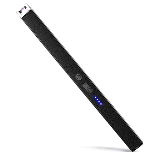 VEHHE Candle Lighter, Windproof Electric Lighter with Lock & LED Display | Black | Extended Handle Design | USB-C Rechargeable Design | Windproof Pulse Electric | Ignition Lighters for Candle Camping - Image 1