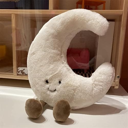JOSON Sun Shaped Plush Toys, Soft Bedside Sofa Pillows, Used for Home Decoration as Birthday Gifts for Children and Girls (Moon) thumbnail 5