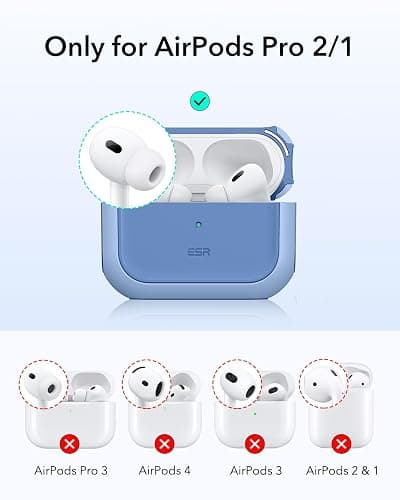 ESR for AirPods Pro 2 Case, Compatible with Airpods Pro Case 2nd / 1st Generation (2023/2022/2019), Compatible with MagSafe, Full Drop Protection Cover with Lanyard, Navy Blue thumbnail 2