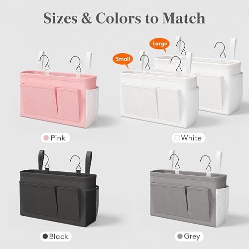 Lifewit Bedside Caddy in Bunk Hospital for Mobile Keys Glasses Magazine, 13.0 x 3.9 x 7.9 in, White thumbnail 8