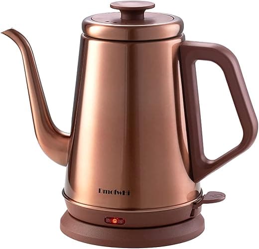 DmofwHi 1000W Gooseneck Electric Kettle (1.0L),100% Stainless Steel BPA Free Tea Kettle with Auto Shut - Off Protection, Pour Over Coffee Kettle -Copper - COPPER - Image 1