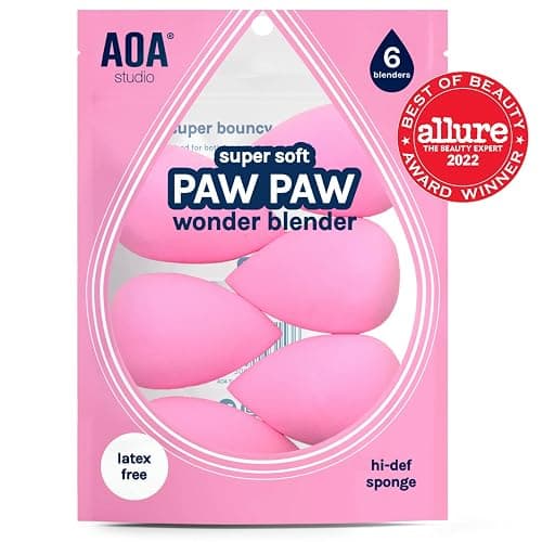 AOA Studio Collection makeup Sponge Set Latex Free and High-definition Set of 6 makeup Wonder blender For Powder Cream and Liquid, Super Soft Wonder Beauty Cosmetic thumbnail 2
