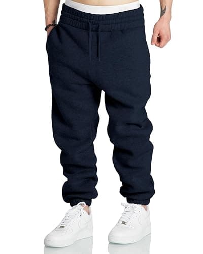 A WATERWANG Men's Sweatpants Casual Cotton Tapered Joggers Athletic Sweat Pants for Men Workout Running with Pockets thumbnail 4