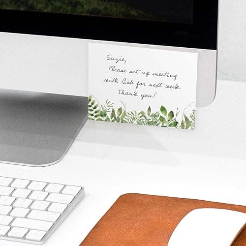 Watercolor Wild Greenery Sticky Note Pads / 4" x 3" Botanical Sticky Notes/Set of 6 Pads / 50 Sheets Per Pad/Three Unique Designs/Made in The USA thumbnail 6