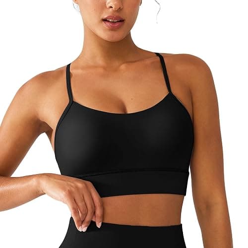 BRXL Sports Bras Y Back Soft Strappy Padded Sports Bra Low Impact Yoga Gym Workout Tops Pilates Outfits for Women - Image 1