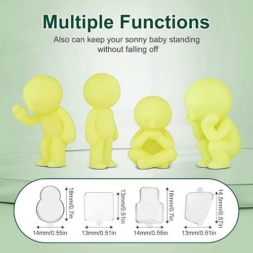 LIZMSIE 144pcs Clear Adhesive Tape for Smiski, 4 Shapes Compatible with Sonny Angel, Double Sided Adhesive Dots for Sonny Angel Hippers, Stickers for Smiski Hippers Phone Accessory thumbnail 3