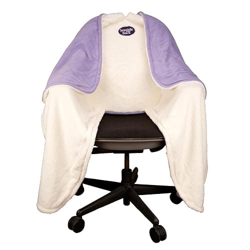 The Original Office Chair Blanket by SnuggleBack; Cozy Comfy Office Desk Chair Wrap Attaches for Convenient Heat and Hands-Free. Stay Warm In The Winter or Summer. Sherpa Fur Lining - Image 1