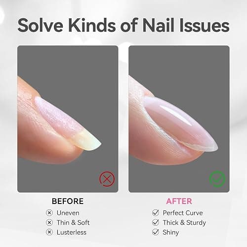 Born Pretty Builder Gel 8-in-1, 2PCS 15ML Clear Builder Nail Gel Set, Transparent Extension Rhinestone Glue for LED Lamp Cured for Nail Thickening thumbnail 5