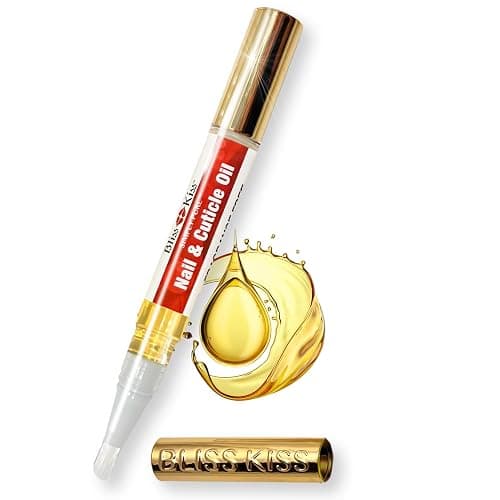 Bliss Kiss Simply Pure Cuticle Oil Pen, Fragrance Free, 1 Count | Jojoba-rich formula helps soften dry cuticles and condition brittle, peeling, breaking nails; 2 ml precision brush pen. - Image 1