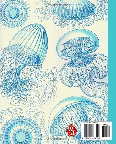 Composition Notebook College Ruled: Jellyfish Vintage Botanical Illustration | Cute Sea Life Aesthetic Journal For School, College, Office, Work | Wide Lined thumbnail 2