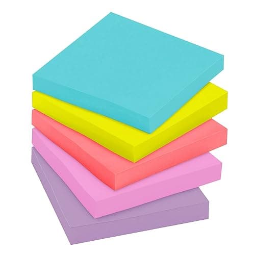 Post-it Super Sticky Notes, 5 Sticky Note Pads, 3 x 3 in., School Supplies, Office Products, Sticky Notes for Vertical Surfaces, Monitors, Walls and Windows, Supernova Neons Collection thumbnail 11