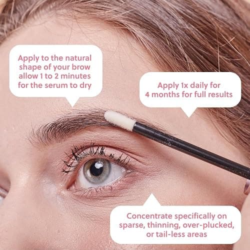 ForChics Eyebrow Growth Serum - Natural Brow Enhancer for Fuller, Thicker Brows in 2 Weeks - Vegan, Hormone-Free with Peptides and Biotin - No Prostaglandins - 3ml thumbnail 2