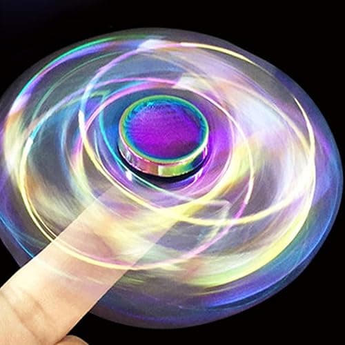 Cool Fidget Pack Toys Set, Novelty Fidgets Spinners Rainwbow Finger Hand Spinner Metal Fidget Chain Cube Kit Focus Autism Toy Fingertip Gyro Stress Relief Spiral Twister Anti Anxiety Gifts Kids Adults thumbnail 4