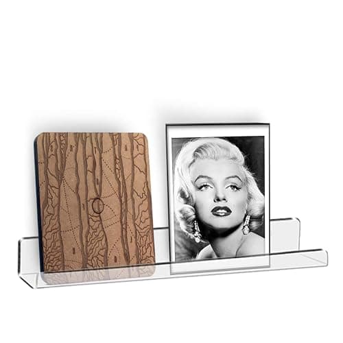 Cerpourt 8 Pack 12'' Clear Acrylic Record Display Shelf - Wall Mount and Display Your Favorite LP Records in Style thumbnail 7