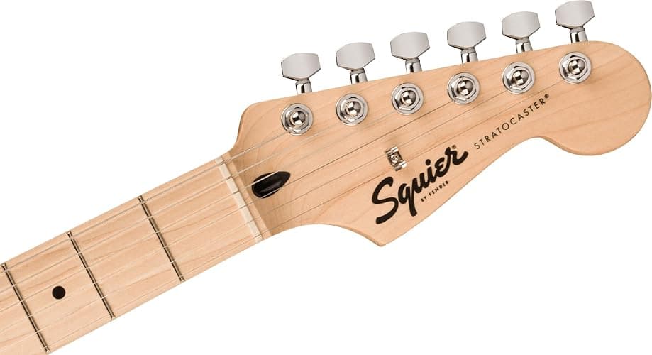 Squire Sonic Stratocaster HT H Electric Guitar, Flash Pink, Maple Fingerboard, White Pickguard thumbnail 5