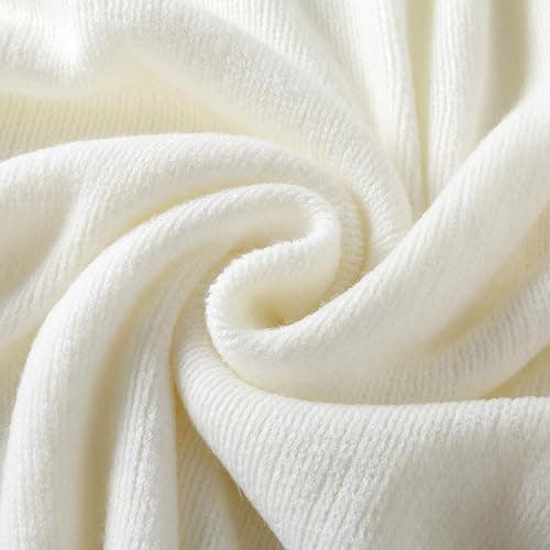 Homiest Decorative Knitted Throw Blanket with Fringe Soft & Cozy Tassel Blanket for Couch Sofa Bed- 50 x 60 (50" x 60", Ivory) thumbnail 6