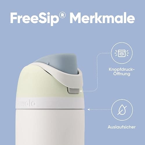 Owala FreeSip Isolierte Edelstahl Trinkflasche mit Strohhalm, 710 ml – BPA-frei, optimal für Sport, Fitness, Outdoor und Reisen, Iced Breeze thumbnail 3