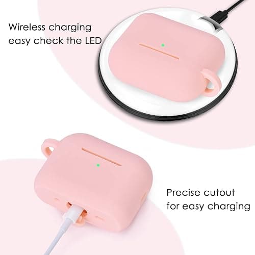 Case for Airpods Pro 1st 2nd Generation - VISOOM Airpods Pro 1/2 Cases Cover Women Silicone iPod Pro 2 Earbuds Wireless Charging Case Girl Bling Keychain for Apple Airpod Gen Pro 2 thumbnail 5