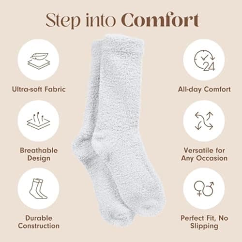 Unboxme Gifts Warm & Cozy Ultra-Luxe Cloud Sock for Women & Men - Super Soft Luxurious Fabric Sleep Socks thumbnail 3