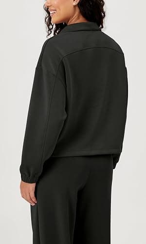 ODODOS Women's Modal Soft Cinchable Sweatshirts Half Zipper Funnel Neck Oversize Pullover with Pockets thumbnail 3