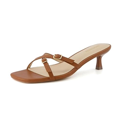 CUSHIONAIRE Women's Milan Kitten Heel Sandals +Memory Foam, Wide Widths Available thumbnail 3