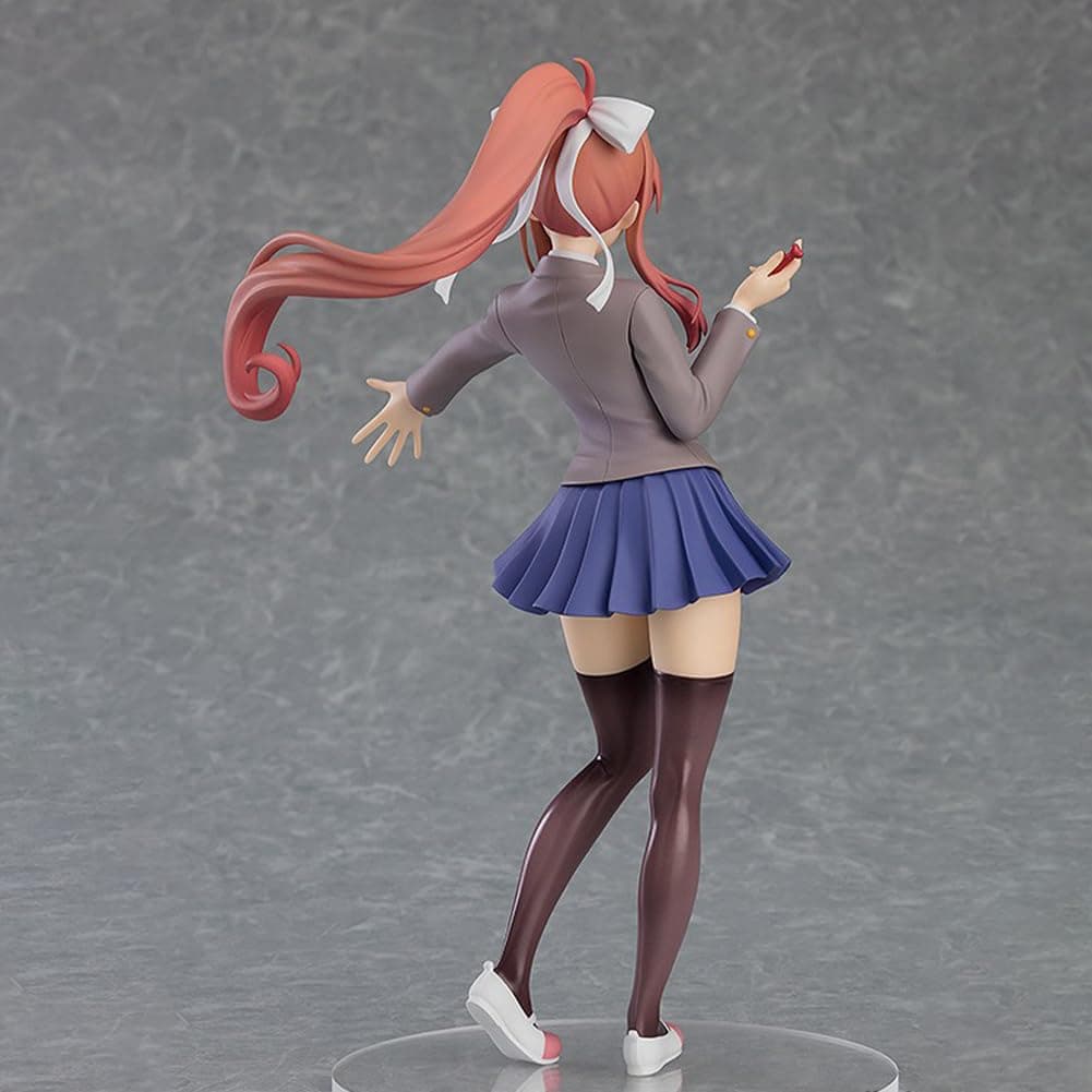 Monika Figure Monika Anime Figurine Manga Character Statue 18cm PVC School Uniform Style Standing Pose Model Desktop Decoration Collectible for Fans thumbnail 4