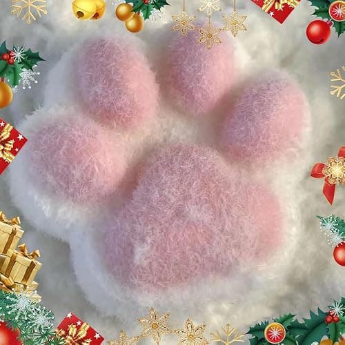 Cat Paw Squishy Toys, Handmade Taba Squishy Big Cat Paw Silicone Squeeze Toys, Furry Cat Paw Squishys Toys for Stress Relief, Fufu Squishys 4 Inch Cute Soft Squeeze Toy, Squeeze Fidget Toys - Image 1