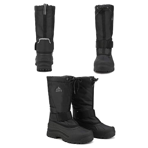 NORTIV 8 Men's Waterproof Winter Snow Boots Insulated Fur Liner Lightweight Outdoor Tall Boots thumbnail 7