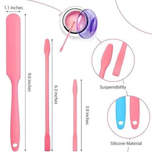 Patelai 12 Pieces Wax Sticks Silicone Waxing Spatulas for Hair Removal Reusable Silicone Applicator Different Sizes Scrapers Hard Sticks for Home Salon Body Use thumbnail 4